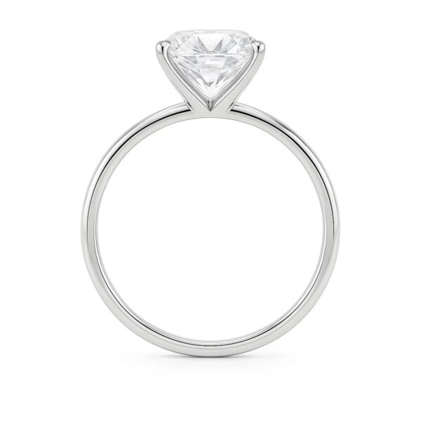 5 Carat Radiant Lab Grown IGI G/VS1 Diamond Solitaire Ring in 14K White Gold - alternate view 4