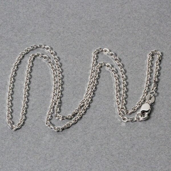 14k White Gold Diamond Cut Cable Link Chain (1.9 mm) - alternate view 5
