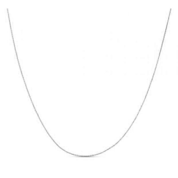 Double Extendable Diamond Cut Cable Chain in White Gold (0.87 mm) - alternate view 2