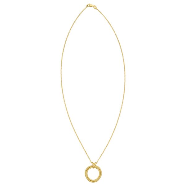14K Yellow Gold Interlocking Medium Trinity Necklace