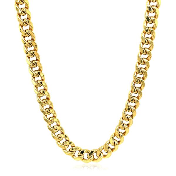 5.5mm 10k Yellow Gold Light Miami Cuban Chain - alternate view 2