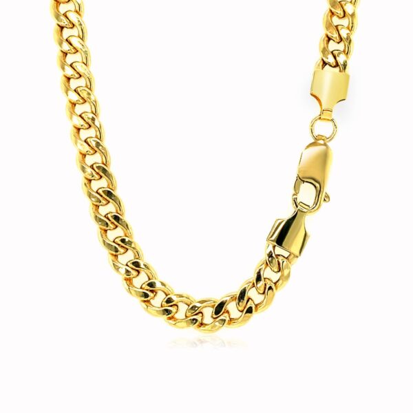5.5mm 10k Yellow Gold Light Miami Cuban Chain - alternate view 3