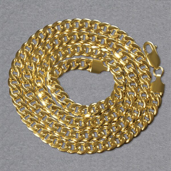 5.5mm 10k Yellow Gold Light Miami Cuban Chain - alternate view 5
