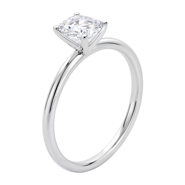 1 1/2 Carat Emerald Lab Grown IGI G/VS1 Diamond Solitaire Ring in 14K White Gold - alternate view 2