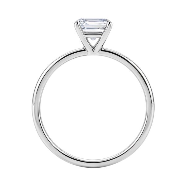 1 1/2 Carat Emerald Lab Grown IGI G/VS1 Diamond Solitaire Ring in 14K White Gold - alternate view 4