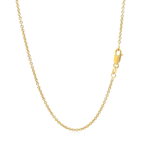 14k Yellow Gold Round Cable Link Chain (1.5 mm) - alternate view 3
