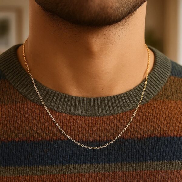 14k Yellow Gold Round Cable Link Chain (1.5 mm) - alternate view 5