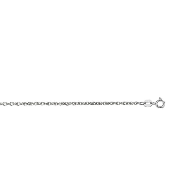 14k White Gold Machine Rope Chain (1.20 mm) - alternate view 2