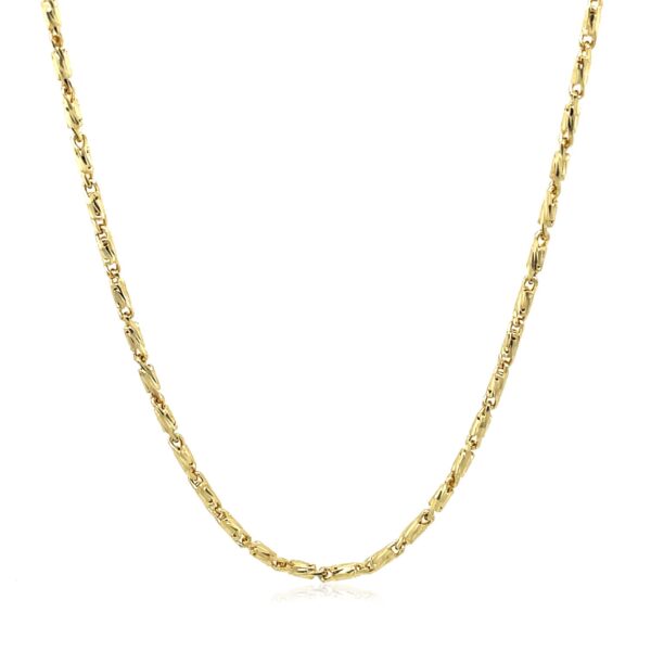 Diamond Cut Fancy Links Pendant Chain in Yellow Gold (1.50 mm) - alternate view 2