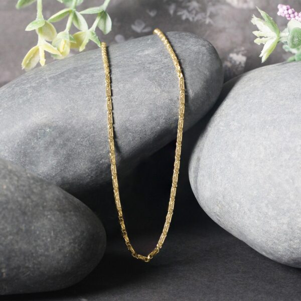 Diamond Cut Fancy Links Pendant Chain in Yellow Gold (1.50 mm) - alternate view 3