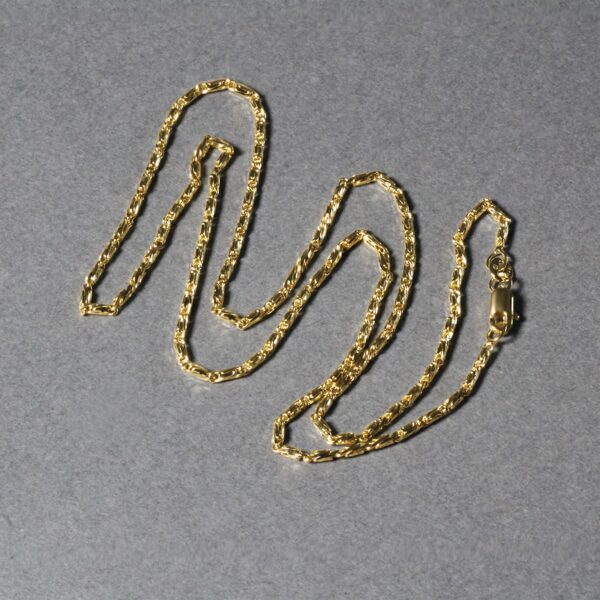 Diamond Cut Fancy Links Pendant Chain in Yellow Gold (1.50 mm) - alternate view 4
