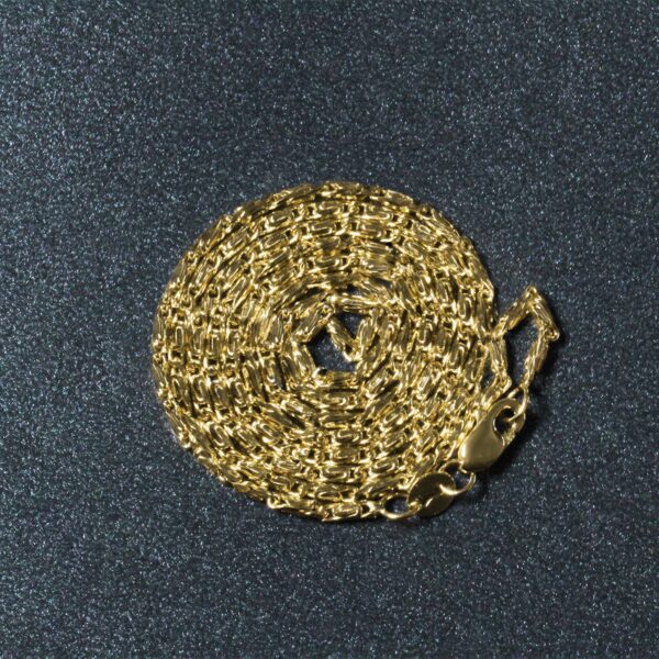 Diamond Cut Fancy Links Pendant Chain in Yellow Gold (1.50 mm) - alternate view 5