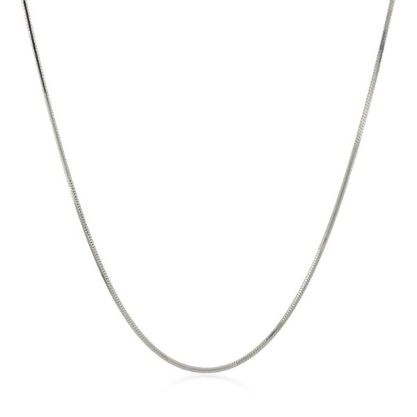 Rhodium Plated Sterling Silver Snake Style Chain (1.20 mm) - alternate view 2