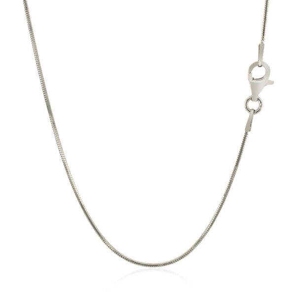 Rhodium Plated Sterling Silver Snake Style Chain (1.20 mm) - alternate view 3