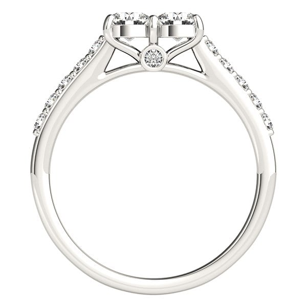 14k White Gold Round Two Stone Diamond Ring (3/4 cttw) - alternate view 2