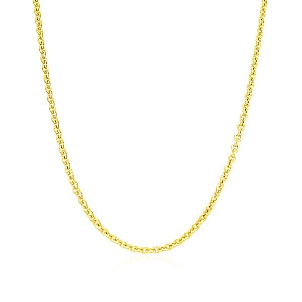 14k Yellow Gold Forsantina Lite Cable Link Chain (1.80 mm) - alternate view 2