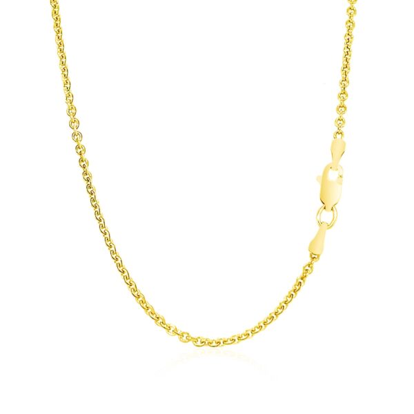 14k Yellow Gold Forsantina Lite Cable Link Chain (1.80 mm) - alternate view 3