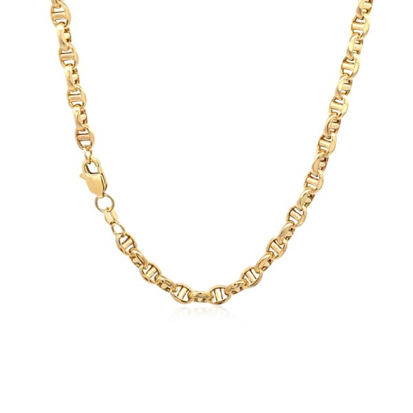 14k Yellow Gold Anchor Chain (4.50 mm) - alternate view 3