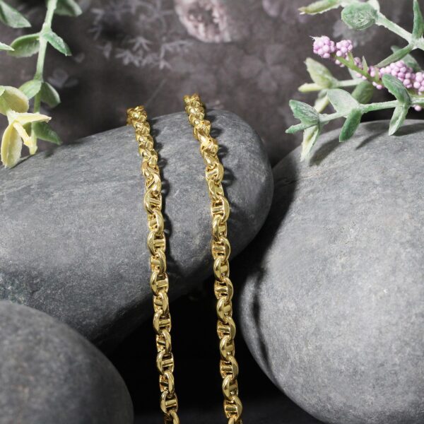 14k Yellow Gold Anchor Chain (4.50 mm) - alternate view 4