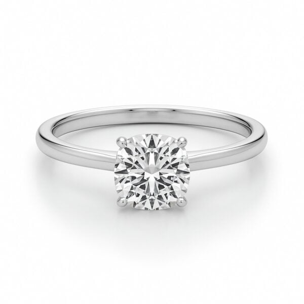 1 Carat Cushion Lab Grown IGI G/VS1 Diamond Solitaire Ring in 10K White Gold - alternate view 3