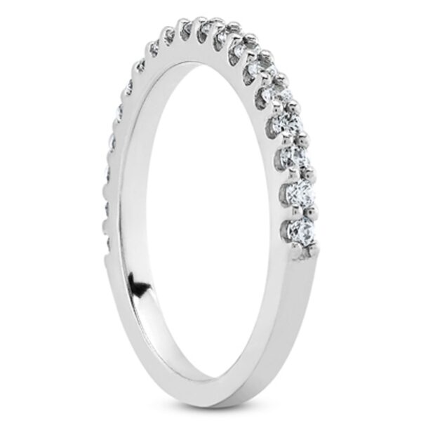 14k White Gold Shared Prong Diamond Wedding Ring Band with U Settings - alternate view 2
