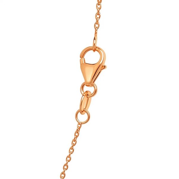 14k Rose Gold Oval Cable Link Chain (0.97 mm) - alternate view 4