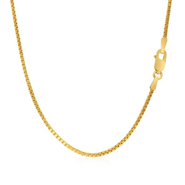14k Yellow Gold Classic Box Chain (1.1 mm) - alternate view 3