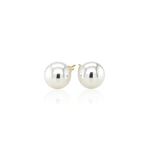 14k Yellow Gold Freshwater Cultured White Pearl Stud Earrings (6mm) - alternate view 2
