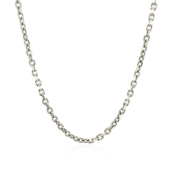 Sterling Silver Rhodium Plated Cable Chain (2.75 mm) - alternate view 2