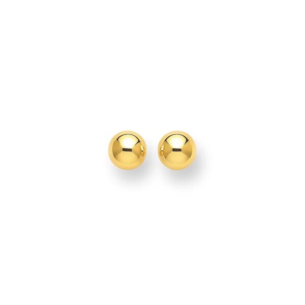 14k Yellow Gold Polished Round Stud Earrings(3mm)