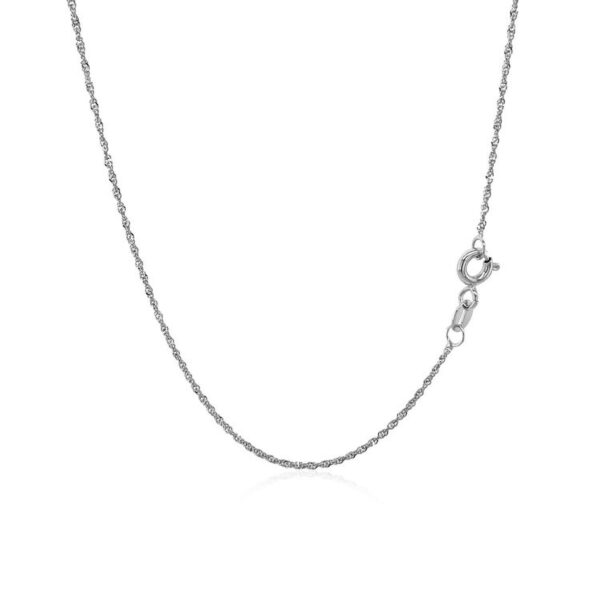14k White Gold Singapore Chain (1.10 mm) - alternate view 3