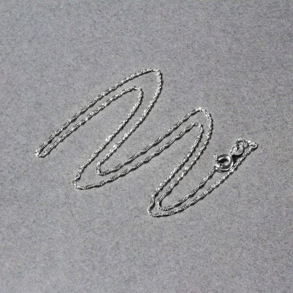 14k White Gold Singapore Chain (1.10 mm) - alternate view 5
