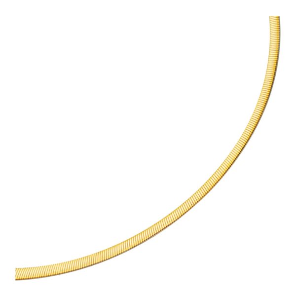 4.0mm 14k Two Tone Gold Reversible Omega Necklace - Two-Tone Gold