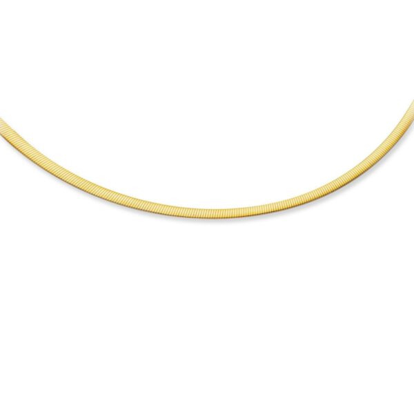 4.0mm 14k Two Tone Gold Reversible Omega Necklace - Two-Tone Gold - alternate view 3