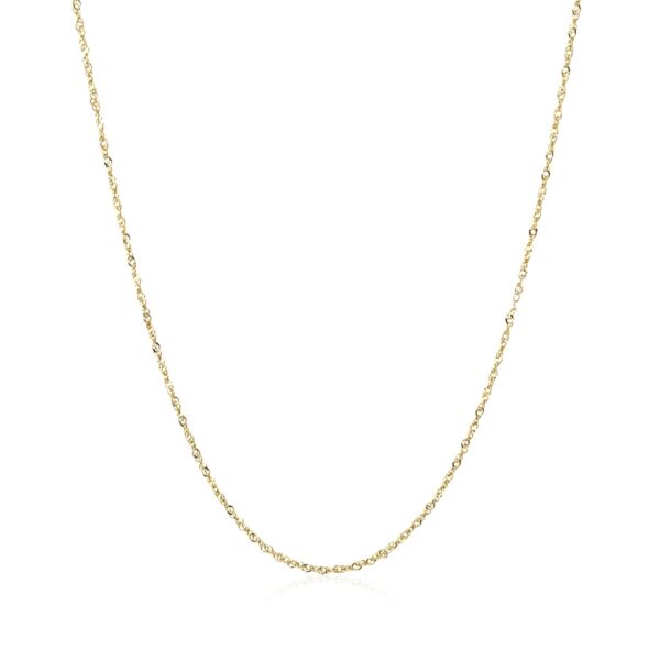 14k Yellow Gold Singapore Chain 0.81 mm - alternate view 2