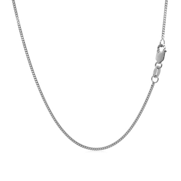 10k White Gold Gourmette Chain 1.0mm (1.00 mm) - alternate view 3