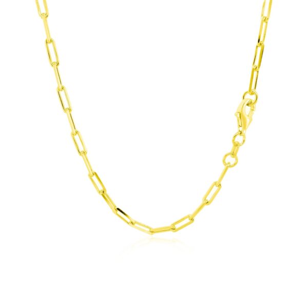 Sterling Silver Gold Plated Paperclip Chain (2.50 mm) - alternate view 2
