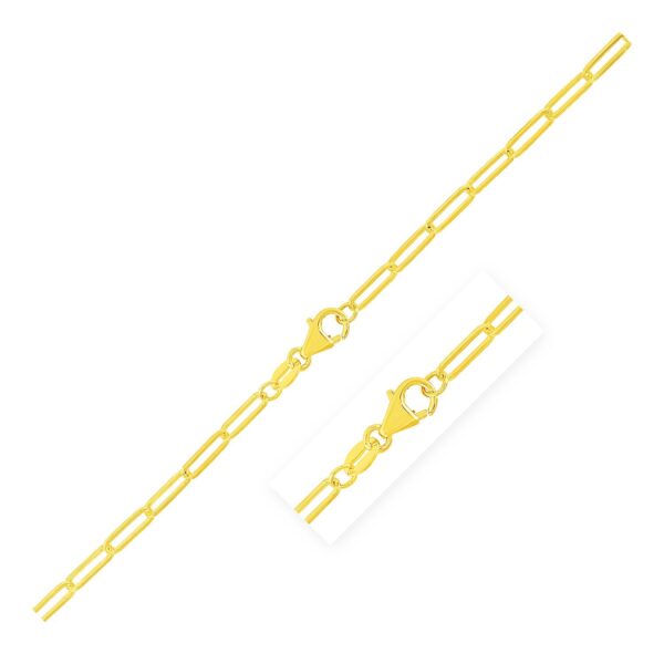 Sterling Silver Gold Plated Paperclip Chain (2.50 mm) - alternate view 3
