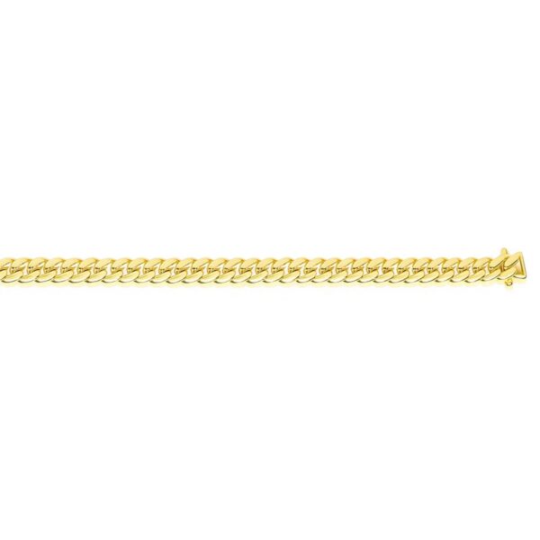 10k Yellow Gold Classic Miami Cuban Solid Bracelet (6.10 mm) - alternate view 2