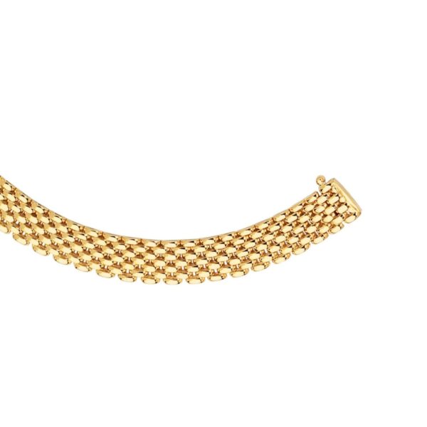 14k Yellow Gold Flexible Panther 9.0mm Line Necklace - alternate view 2