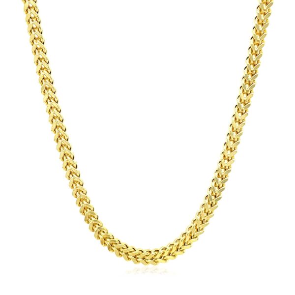 14K Yellow Gold Square Franco Chain (5.30 mm) - alternate view 2