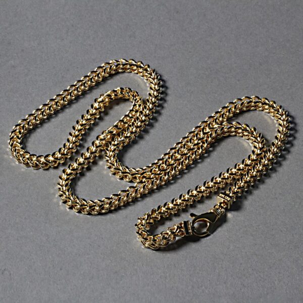 14K Yellow Gold Square Franco Chain (5.30 mm) - alternate view 5