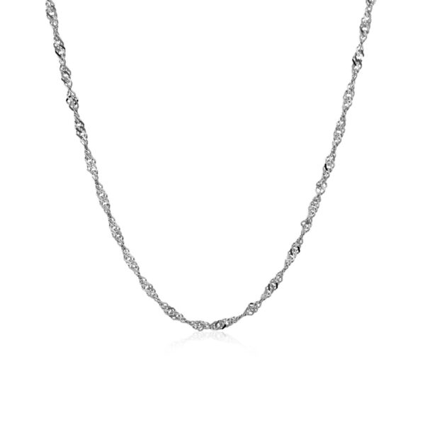 14k White Gold Singapore Chain (1.80 mm) - alternate view 2