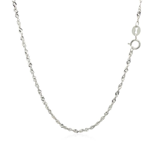 14k White Gold Singapore Chain (1.30 mm) - alternate view 3