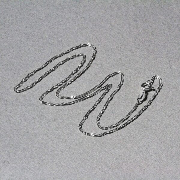 14k White Gold Singapore Chain (1.30 mm) - alternate view 5