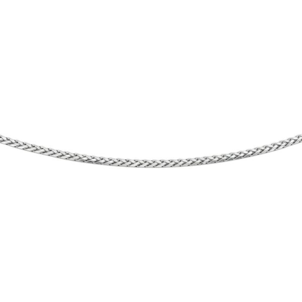 Sterling Silver Rhodium Plated Wheat Chain (3.20 mm) - alternate view 3
