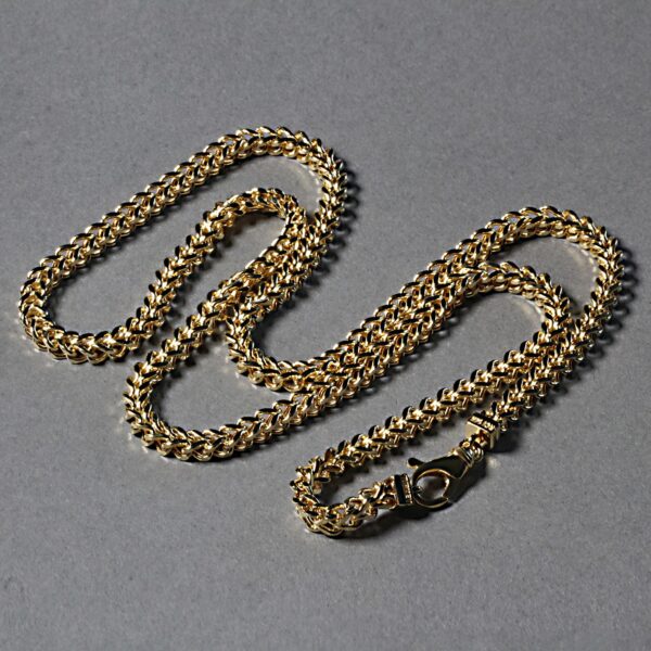 14k Yellow Gold Square Franco Chain (4.40 mm) - alternate view 4