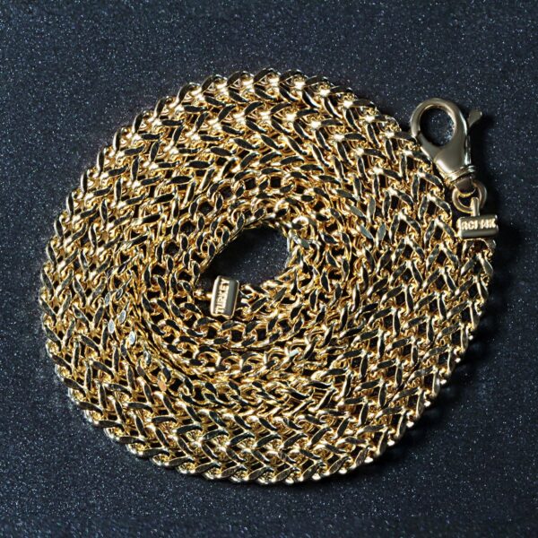 14k Yellow Gold Square Franco Chain (4.40 mm) - alternate view 5