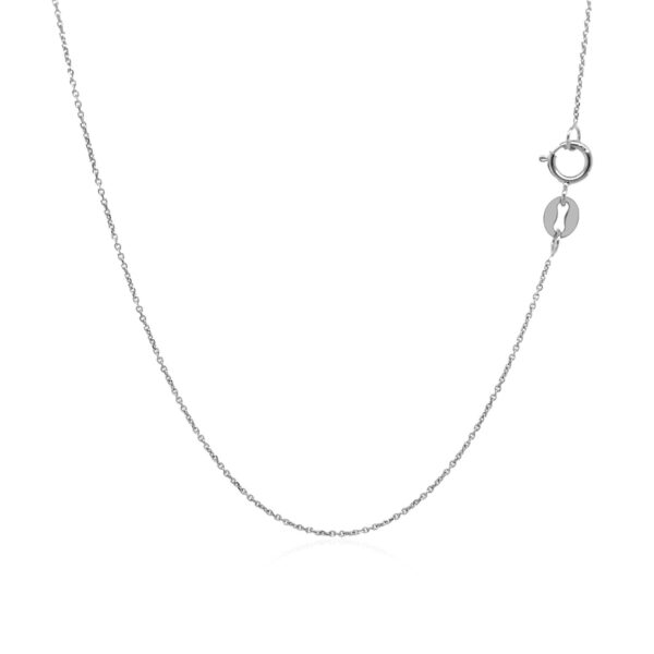 14k White Gold Cable Link Chain (0.50 mm) - alternate view 3