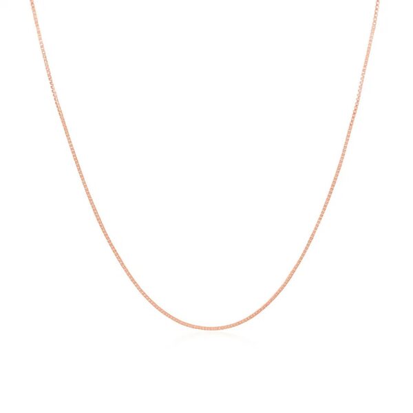 14k Rose Gold Classic Box Chain 0.60 mm - alternate view 2